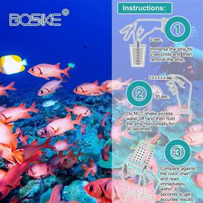 img 3 attached to 🐠 BOSIKE Aquarium Test Strips 6 in 1: Accurate Water Testing Kit for Freshwater, Fish Tank, and Fish Pond - Nitrate, Nitrite, Cl2, Carbonate, pH, and Total Hardness Testing with Ammonia Strips