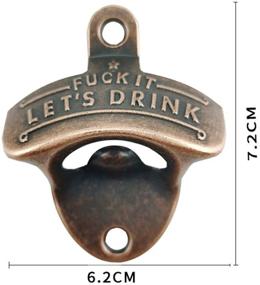 img 2 attached to 🍺 AYRXG Wall Mounted Bottle Opener Set - Vintage Beer Openers for Bars, KTV, Hotels, & Homes