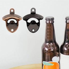 img 1 attached to 🍺 AYRXG Wall Mounted Bottle Opener Set - Vintage Beer Openers for Bars, KTV, Hotels, & Homes