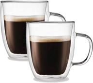 ☕ crystal clear coffee mugs set - ultimate elegance for coffee lovers (ounces) логотип