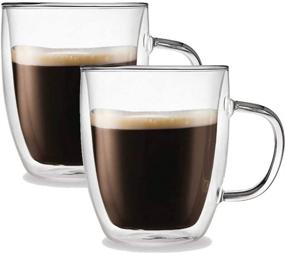 img 4 attached to ☕ Crystal Clear Coffee Mugs Set - Ultimate Elegance for Coffee Lovers (Ounces)