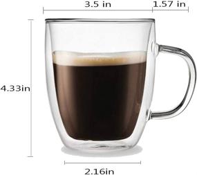 img 3 attached to ☕ Crystal Clear Coffee Mugs Set - Ultimate Elegance for Coffee Lovers (Ounces)