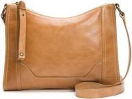 frye melissa leather crossbody cognac women's handbags & wallets in crossbody bags logo