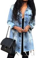 somthron oversized distressed outfits outerwear women's clothing in coats, jackets & vests logo