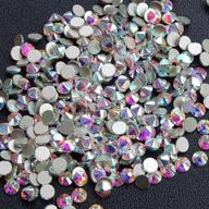 enhance your crafts with finstone 1440 piece crystal flat back rhinestone round diamante gems, non-self-adhesive - crystal ab, ss12 (3mm) logo