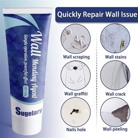 img 3 attached to 🔧 Blue 2-pack Drywall Patch Repair Kit with Scraper - Quick Solution for Fixing Holes on Home Walls, Wood, and Plaster Surfaces - Includes 2 Packs of Wall Surface Spackle Paste and Wall Mending Agent