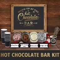 🍫 deluxe hot chocolate bar kit with sign labels, cup tags, and decorations - perfect for christmas parties, new year’s eve, and kids birthdays logo