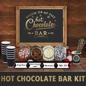 img 4 attached to 🍫 Deluxe Hot Chocolate Bar Kit with Sign Labels, Cup Tags, and Decorations - Perfect for Christmas Parties, New Year’s Eve, and Kids Birthdays
