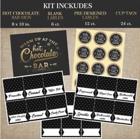 img 3 attached to 🍫 Deluxe Hot Chocolate Bar Kit with Sign Labels, Cup Tags, and Decorations - Perfect for Christmas Parties, New Year’s Eve, and Kids Birthdays