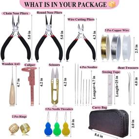 img 3 attached to 🔧 Jewelry Making Tools Kit: 24 Pcs Crafting Supplies for Repair, Earring Ring Beading & More - Monvict Tools