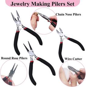 img 2 attached to 🔧 Jewelry Making Tools Kit: 24 Pcs Crafting Supplies for Repair, Earring Ring Beading & More - Monvict Tools