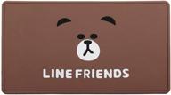 🐻 extra large anti-slip rubber pad for car dashboard - tianmei 10.6" x 5.9" - universal non-slip mat for cell phones, sunglasses, keys, coins and more (brown bear) logo