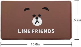 img 3 attached to 🐻 Extra Large Anti-Slip Rubber Pad for Car Dashboard - Tianmei 10.6" x 5.9" - Universal Non-Slip Mat for Cell Phones, Sunglasses, Keys, Coins and More (Brown Bear)