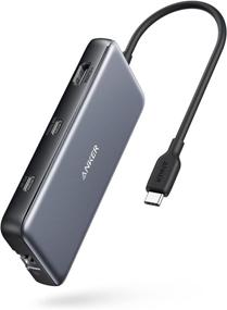 img 4 attached to 🖥️ Anker USB C Hub PowerExpand - 8-in-1 Adapter with 100W Power Delivery, 4K 60Hz HDMI, Ethernet, USB C/A Ports, SD/microSD Card Reader - MacBook Pro Compatible