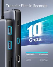 img 2 attached to 🖥️ Anker USB C Hub PowerExpand - 8-in-1 Adapter with 100W Power Delivery, 4K 60Hz HDMI, Ethernet, USB C/A Ports, SD/microSD Card Reader - MacBook Pro Compatible