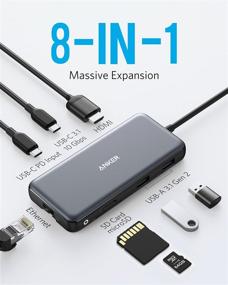img 3 attached to 🖥️ Anker USB C Hub PowerExpand - 8-in-1 Adapter with 100W Power Delivery, 4K 60Hz HDMI, Ethernet, USB C/A Ports, SD/microSD Card Reader - MacBook Pro Compatible
