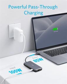 img 1 attached to 🖥️ Anker USB C Hub PowerExpand - 8-in-1 Adapter with 100W Power Delivery, 4K 60Hz HDMI, Ethernet, USB C/A Ports, SD/microSD Card Reader - MacBook Pro Compatible