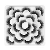 newcally lashes: 20mm dramatic faux mink lashes - long, thick & fluffy! 10 pairs, handmade & crossed for bulk packs logo