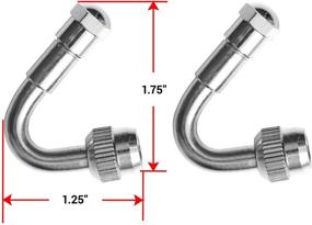 img 1 attached to 🔧 Pacific Dualies 18135 Удлинитель вентиля колеса (набор из 2 штук) - Оптимальный угол в 135 градусов