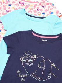 img 3 attached to 🌈 Colorful and Fun: Spotted Zebra Little 3 Pack Short Sleeve Girls' Tops, Tees & Blouses