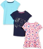 🌈 colorful and fun: spotted zebra little 3 pack short sleeve girls' tops, tees & blouses logo