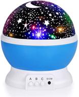 🌙 luckkid baby night light moon star projector 360 degree rotation - transform your space with 4 led bulbs, 9 light color changing modes - perfect unique gifts for men, women, kids, and babies! logo