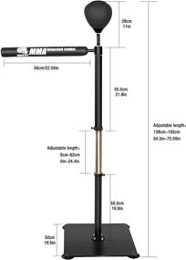 img 3 attached to 🥊 Боксерская спиннинговая стойка INNOLIFE: тренировка навыков рефлекса и скорости ударов - свободностоящая и регулируемая высота (от 54 до 75.5 дюймов)