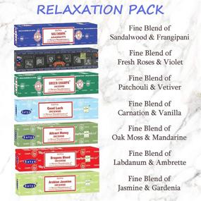 img 3 attached to Enhance Relaxation with Nag Champa Incense Stick Packs - Assorted Hand Rolled Fragrances for Meditation - Non-Toxic Home Fragrance Gift Pack - Set of 7 Aromas (Relaxation) - 15g