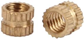 img 2 attached to 200PCS uxcell M4 x 4mm Brass Knurled Threaded Insert Nuts: Durable and Versatile Fasteners