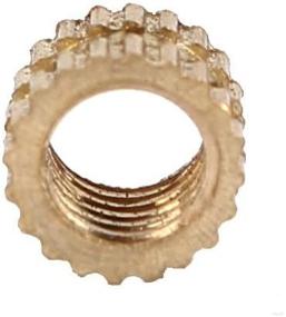 img 1 attached to 200PCS uxcell M4 x 4mm Brass Knurled Threaded Insert Nuts: Durable and Versatile Fasteners