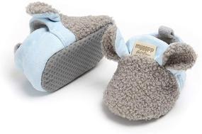 img 1 attached to 👶 COSANKIM Unisex Baby Slippers with Stay-On Design, Non-Slip Soft Sole, Ideal for Newborns, Toddlers, and First Walkers