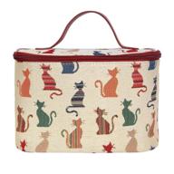 🐱 cheeky cat toiletry bag: stylish signare tapestry makeup organizer for women (toil-cheky) logo