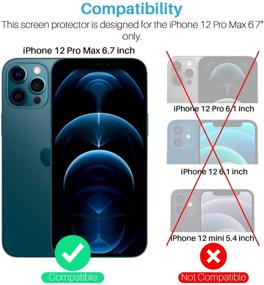 img 3 attached to 📱 [3+3 Bundle] LK 3-pack iPhone 12 Pro Max 6.7-inch Screen Protector + 3-pack Camera Lens Protector Set, Easy Frame Installation, Tempered Glass, HD Ultra-Thin, 9H Hardness, Scratch Resistant