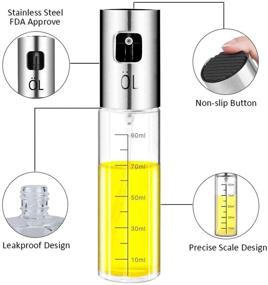 img 2 attached to Premium Stainless Steel Oil Sprayer Dispenser with 100ml Capacity - Ideal for Cooking, Grilling, and Salad Dressings