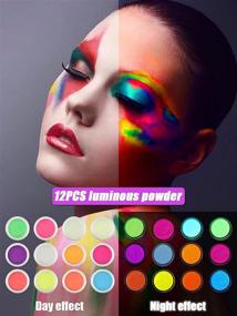 img 2 attached to 36 Colors Nail Pigment Powder: Vibrant Fluorescent Glitter for Neon Eyeshadow, Nail Art & More - Includes 36 Eyeshadow Sticks in 3 Styles