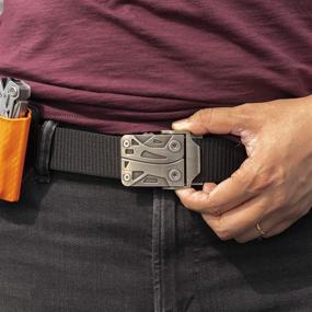 img 3 attached to 🔧 High-Quality Clip Carry Belt Tool: Must-Have Men's Accessory in Black Belts