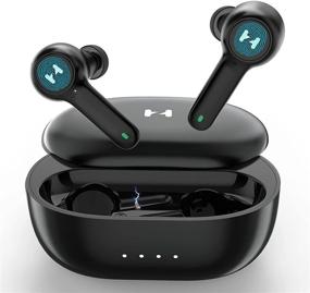 img 4 attached to 🎧 2021 Upgraded LOTUZE Q2 True Wireless Earbuds with Active Noise Cancelling, IPX5 Waterproof, Touch Control, TWS Stereo Earphones, Built-in Mic Headset for Sports - Premium Deep Bass Bluetooth Headphones