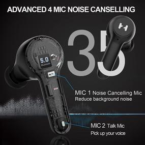img 2 attached to 🎧 2021 Upgraded LOTUZE Q2 True Wireless Earbuds with Active Noise Cancelling, IPX5 Waterproof, Touch Control, TWS Stereo Earphones, Built-in Mic Headset for Sports - Premium Deep Bass Bluetooth Headphones