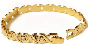 img 4 attached to 💛 LVYE 18K Gold Plated Heart Chain Bracelet, Forever Love, Solid Brass Jewelry