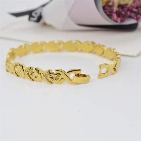 img 2 attached to 💛 LVYE 18K Gold Plated Heart Chain Bracelet, Forever Love, Solid Brass Jewelry