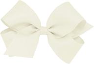 🎀 weestay clip: stylish medium grosgrain hair bow for baby girls with plain wrap logo