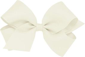 img 3 attached to 🎀 WeeStay Clip: Stylish Medium Grosgrain Hair Bow for Baby Girls with Plain Wrap
