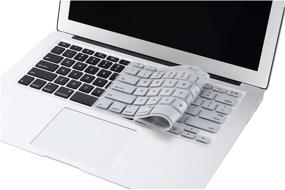 img 1 attached to 👍 MOSISO Silicone Keyboard Cover for MacBook Air 13 inch A1466 A1369 (2010-2017) & MacBook Pro 13/15 inch (with/Without Retina Display, 2015 or Older Version) - Silver