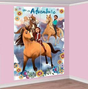 img 1 attached to 🎉 amscan Spirit Riding Free Scene Setter: Enhance Party Décor with Photo Props - Multicolor, 65" x 59" - Pack of 16