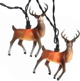 img 3 attached to Kurt Adler 10-Light 4.5-Inch Plastic Deer Light Set: Charming Holiday Décor