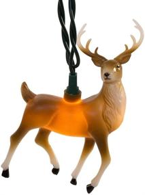 img 2 attached to Kurt Adler 10-Light 4.5-Inch Plastic Deer Light Set: Charming Holiday Décor