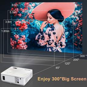 img 1 attached to Nic pow Native 1080P Outdoor Movie Projector - 7200L&amp;8000:1 Home Theater Projector with ±40° Keystone Correction. Compatible with TV Stick, PS4, 2HDMI, VGA, AV, and 2 USB Ports