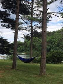 img 3 attached to 🏕️ MalloMe Camping Hammock with Ropes - Double & Single Tree Hammock for Outdoor and Indoor Use - 2 Person Tree Beach Accessories : Backpacking Travel Equipment - Kids Friendly with Maximum 1000 lbs Capacity - Includes Two Free Carabiners