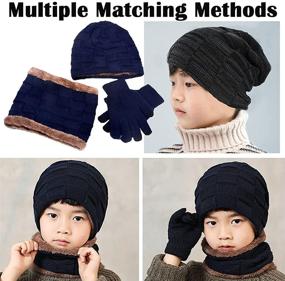 img 1 attached to 🧢 Stay Warm in Style: Wilker Winter Beanie Screen Mittens for Boys' Winter Accessories