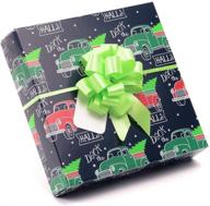🎁 sustainable gift box with pre-wrapped gift wrap alternative - medium sized boxes for christmas presents: deck the halls collection logo